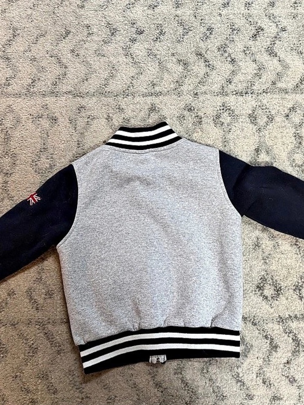 London Size 5/6 gray Varsity Jacket - Picture 2 of 4